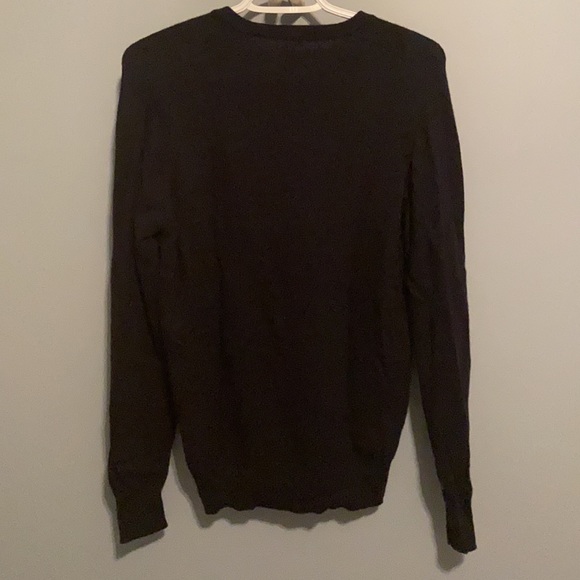 Muji Navy Yak Blend Wool v-neck Sweater - Picture 3 of 5